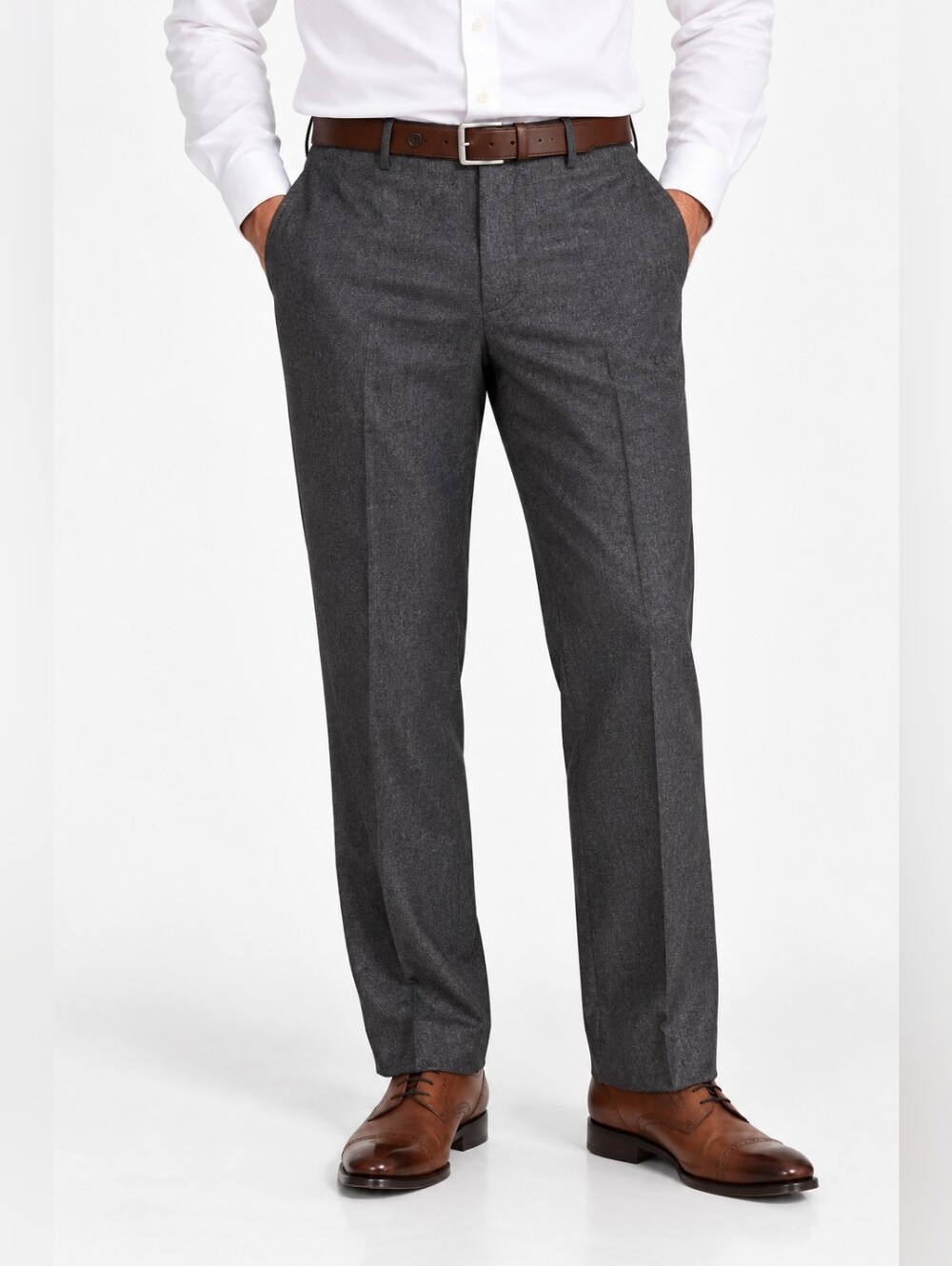 Brooks Brothers 1818 Madison Wool Pants W39 Gray Made Italy NWOT